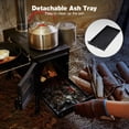 thumbnail image 4 of RedCamp Portable Hot Tent Wood Stove Foldable Camping Stove with 6 Chimney Pipes Front Window Side Racks for Outdoor Heating Cooking Black, 4 of 9