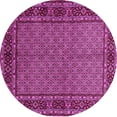 thumbnail image 1 of Ahgly Company Indoor Round Persian Pink Traditional Area Rugs, 6' Round, 1 of 4