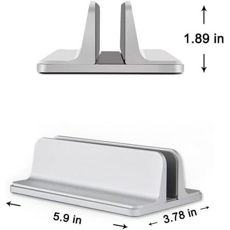 Laptop Stand, Cradle for Laptops, Adjustable Dock, Holder for MacBook Dell Hp Surface iPad - Silver