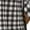 Black, variant on ZhangNan Casual Lapel Button Plaid Print Two Piece Long Sleeve Pajamas Suit Soft Comfortable Polyester Spandex Fabric 2PC, One Size, Size M-2XL