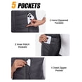 thumbnail image 5 of Women's Lightweight Packable Puffer VestWarm Quilted Windproof Sleeveless Jacket with 5 Zipper Pocketsfor Golf Hiking Travel Casual Wear Grey 2XL, 5 of 8