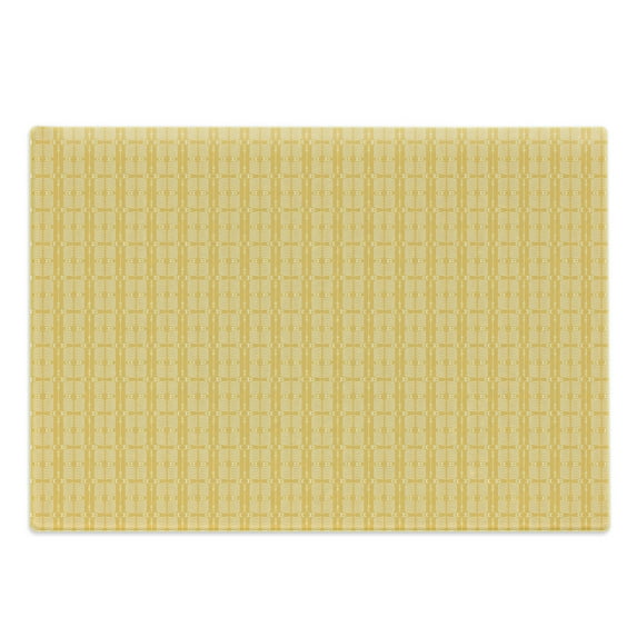 Abstract Cutting Board, Ogee Pattern Inspired Design Modern Geometric and Classic Monochrome, Decorative Tempered Glass Cutting and Serving Board, in 3 Sizes, by Ambesonne