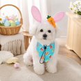 thumbnail image 4 of Easter Pet Bunny Ears Headband and Easter Egg Bandana Scarf Set Cute Holiday Outfit for Dogs Cats Blue M, 4 of 8