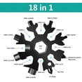 thumbnail image 3 of Snow Tool, Portable Snowflake Tool, 18 In 1 Stainless Steel, Bottle Opener Screwdriver, Keychain Screwdriver Opener, Portable Stainless Steel, Multi-Function Adventure, 18 In 1 Almighty Tool (C), 3 of 5