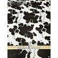 thumbnail image 3 of Vinyl Upholstery Embossed Texture Fabric Cow Black on White Fake Leather / 54" Wide / Sold By The Yard, 3 of 4