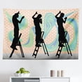thumbnail image 1 of Urban Graffiti Tapestry, Anime Themed Style Cartoon and Speech Bubble on Beam Background, Fabric Wall Hanging Decor for Bedroom Living Room Dorm, 2 Sizes, Multicolor, by Ambesonne, 1 of 1