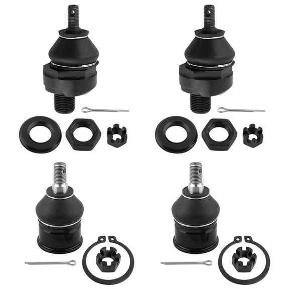 BOXI (Set of 4) Front Upper & Lower Ball Joints Suspension Kit Fit for Acura EL 1997-2000 Integra 1994-2001 / for Honda Civic 1992-2000 Civic Del Sol 1993-1997 CR-V 1997-2001 | Replace K90492 K9802