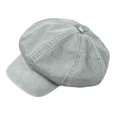 thumbnail image 2 of Gorra de vendedor de periódicos clásica, ligera e informal para mujer, con elástico cómodo. Azul claro, 2 of 9