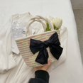 thumbnail image 1 of Xiao Hua Bolso de hombro tejido para mujer, bolso de mano y neceser, elegante bolso de playa de verano, 28 x 11 x 15 cm (multicolor)., 1 of 5