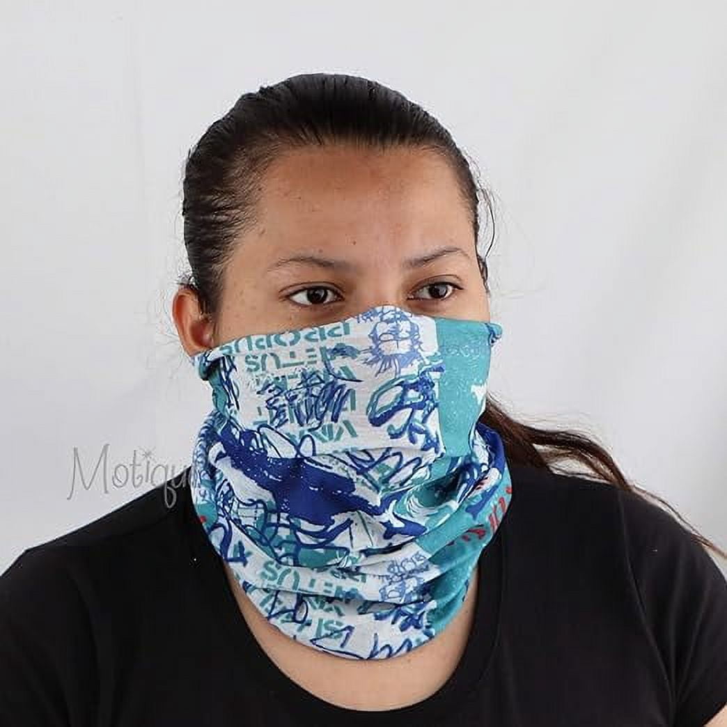 Motique Accessories Seamless Tube Balaclava Bikers Mask Scarf for Adult Unisex (3 Pack) Love