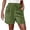 Green, variant on fatyb Womens Casual Shorts Drawstring Elastic Waist Wide Leg Shorts Plain Summer Shorts with Pockets