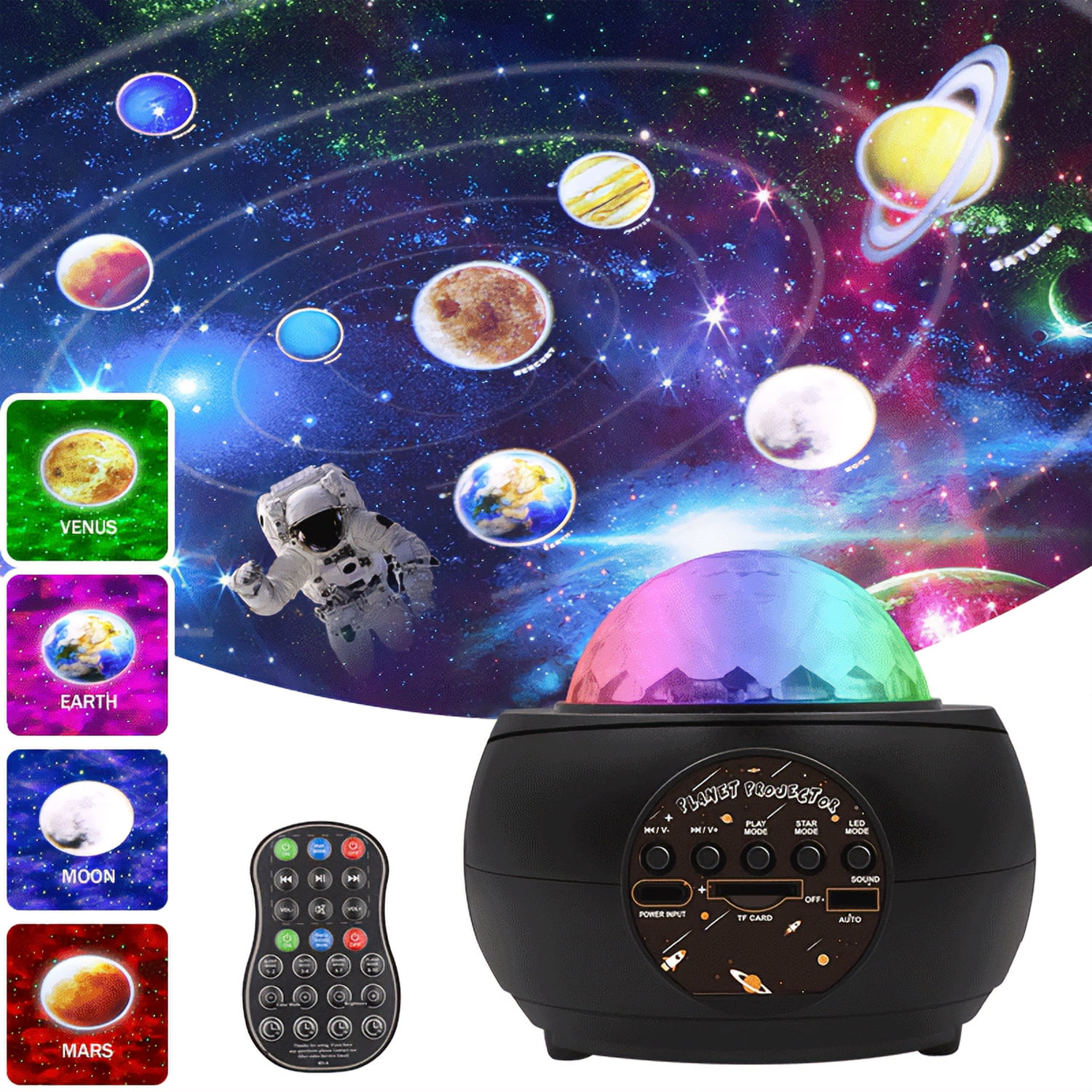 AMBLER Galaxy Projector, Star Projector for Bedroom, Bluetooth Speaker Night Light for Kids Adults Home Ceiling Gaming Room Decor
