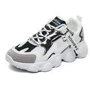 Womens Casual Platform Sneakers Mesh Breathable Lightweight Chunky Shoes Soft Walking Running Shoes