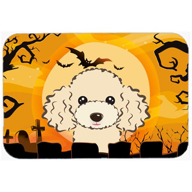 Halloween Buff Poodle Kitchen & Bath Mat, 20 x 30
