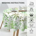 thumbnail image 6 of YFYANG 60 inch Round Table Cloth, Reusable Polyester Green Retro Floral Pattern Table Cover for Indoor Outdoor Kitchen Restaurant Table Decoration Tablecloths, 6 of 8