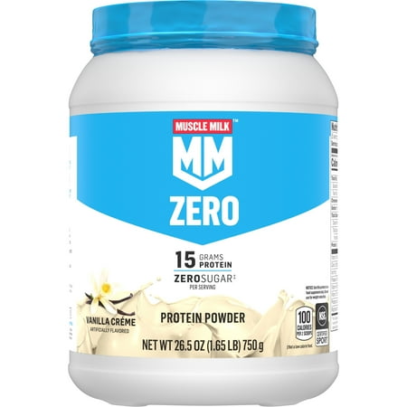 Muscle Milk 100 Calorie Protein Powder, Vanilla Creme Flavor, 26.4 oz Canister