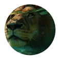 thumbnail image 4 of WYYP A Majestic Lion Round Tablecloth 100% Polyester Fiber Great for Home Kitchen/Parties/Holiday Dinner White, 4 of 8