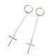 thumbnail image 1 of Punk Hippy Rock Hombres Mujeres Pendientes de acero inoxidable No Cruz Sunnimix Pendiente de cruz de acero inoxidable, 1 of 8