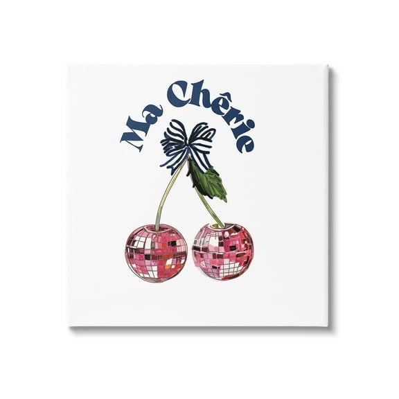 Stupell Industries Ma Cherie French Phrase Food & Beverage Painting Gallery Wrapped Canvas Art Print Wall Art, 17 x 17