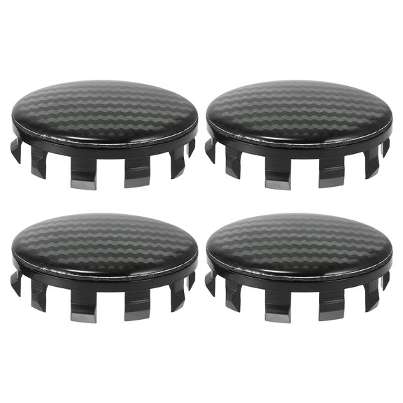 Unique Bargains 4Pcs 2.2" Automotive Wheel Center Caps Universal Tyre Hub Cover Carbon Fiber Pattern