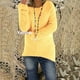 thumbnail image 1 of ICHUANYI Clearance Women Fashion Loose Plush Color Long Sleeves Sweater T-shirt Tops(Yellow, S) ICHUANYI WER2023081007386, 1 of 4