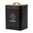 thumbnail image 1 of jifeng Pot à Biscuits Boîte de Rangement pour Cuisson Récipient de Stockage Alimentaire pour Farine Café Garde-Manger Noir, 1 of 9