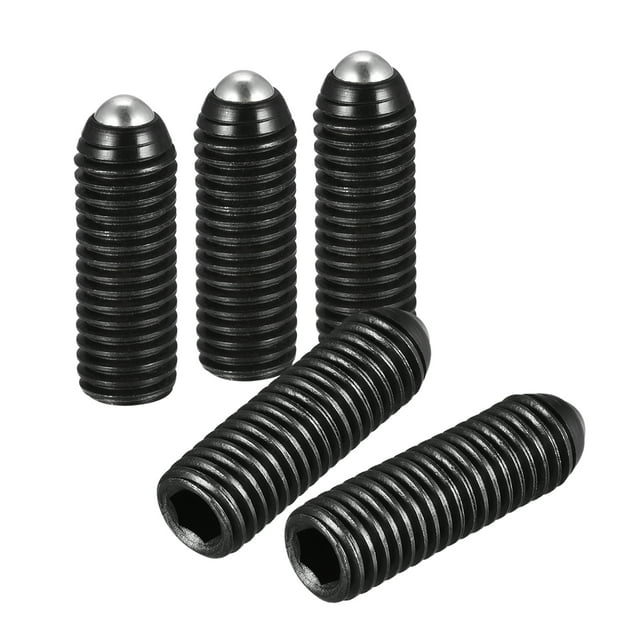 Unique Bargains Vis de Réglage de Point de Bille, M10 x 30mm Haute Teneur en Carbone en Acier Métrique Ressort Hexagonal Douille Vis 5 Pack