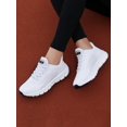 thumbnail image 2 of Women's Simple Embroidered Mesh White Sports Shoes With Soft And Breathable Sole For Running, 2 of 5