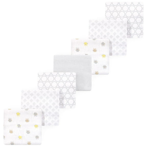 Little Treasure Luvable Friends Flannel Receiving Blankets 7pk, Wise Owl