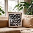 thumbnail image 3 of Scroll Damask Large Pattern White on Black - Photography Pattern Black and White Floral Geometric Art Deco Vintage Abstract Unframed Wall Art Print 6 x 6 inches, 3 of 9