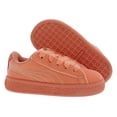 thumbnail image 4 of Puma Basket Classic Velour Infant/Toddler Shoes Size 7, Color: Dessert Flower/Metallic Gold, 4 of 5