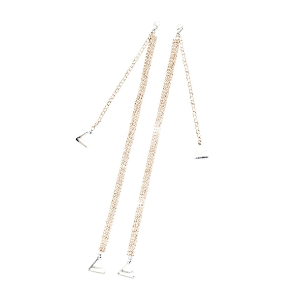 2 piezas de cadena de hombro sexy brillante con diamantes de imitación ajustable para sujetador, joyería corporal para fiesta, accesorios para vacaciones en la playa