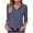 Blue, variant on Women Button Down V Neck 3/4 Sleeve Polka Dot Casual Basic Comfy Loose Blouse, Red XXL