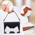 thumbnail image 3 of Genuine Leather Purse Handle 14.8 Inch Short Handbag Handle Strap Replacement Cowhide Leather Bucket Tote Bag Top Handles with Swivel Clasps DIY Purse Making Supplies Brown, 3 of 9