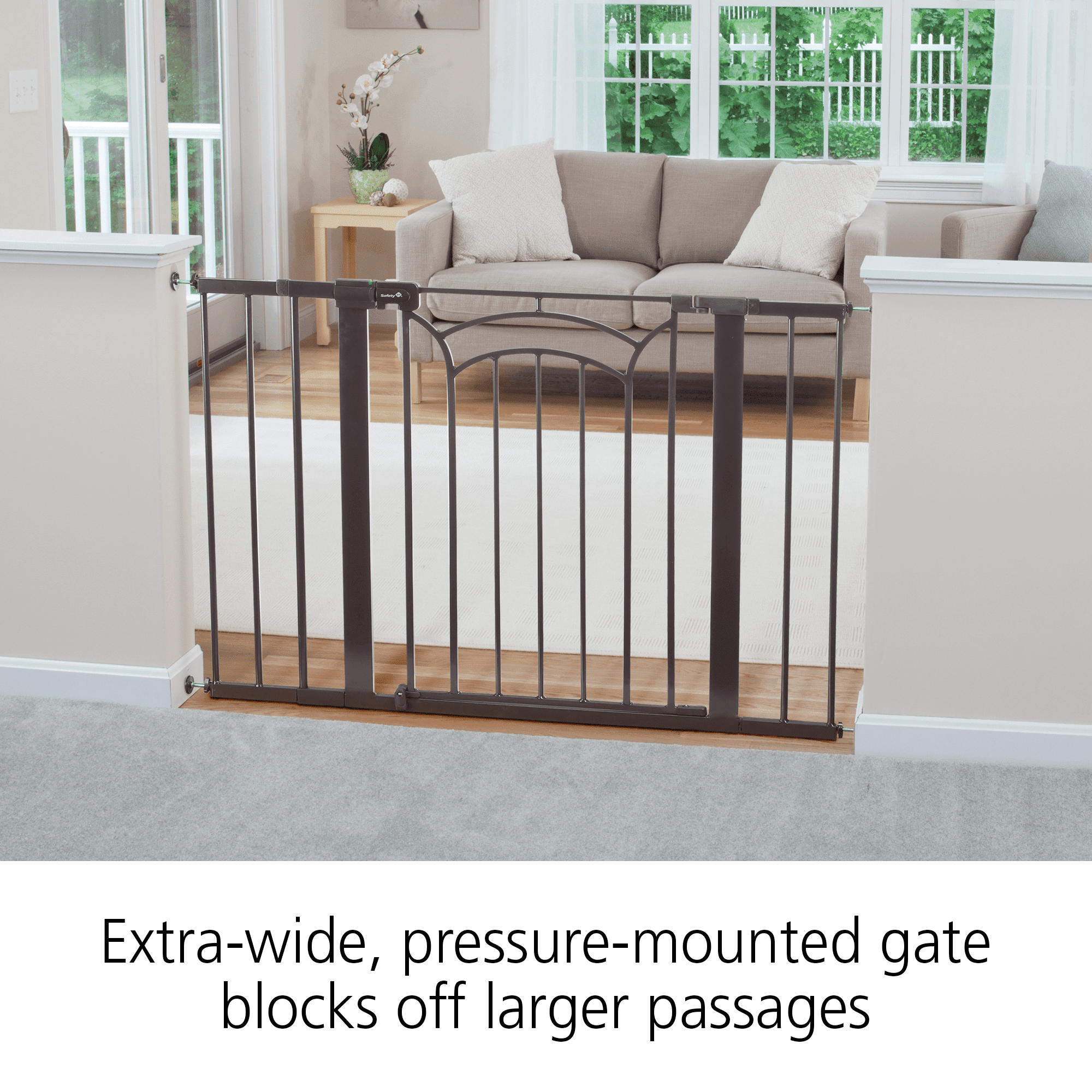 Safety 1st Easy Install Tall Wide Walk Thru Baby Gate 29 47