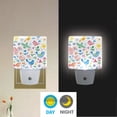 thumbnail image 5 of Hand-drawn Chicken Flower Bird Night Light 2 Pack LED Nightlight Plug into Wall Dusk to Dawn Sensor Soft White, 5 of 7