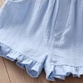 thumbnail image 4 of Gytharion Toddler Girls Elastic Waist Shorts Solid Casual Athletic Shorts Ruffle Hem Cute Summer Shorts 1-11 Years, 4 of 5