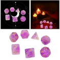 thumbnail image 3 of Juego de mesa de 7 dados multicaras, Trpg, DND, dados poliédricos para amantes, juego de dados, regalo, juego de guerra, ocio, entretenimiento, juego de dados, casino. Púrpura, 3 of 9