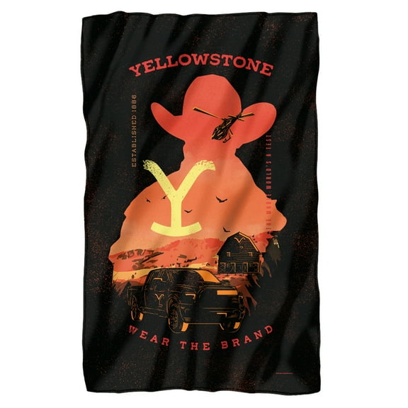 Yellowstone Blanket, 36"x58" Yellowstone Wear The Brand Fleece Blanket