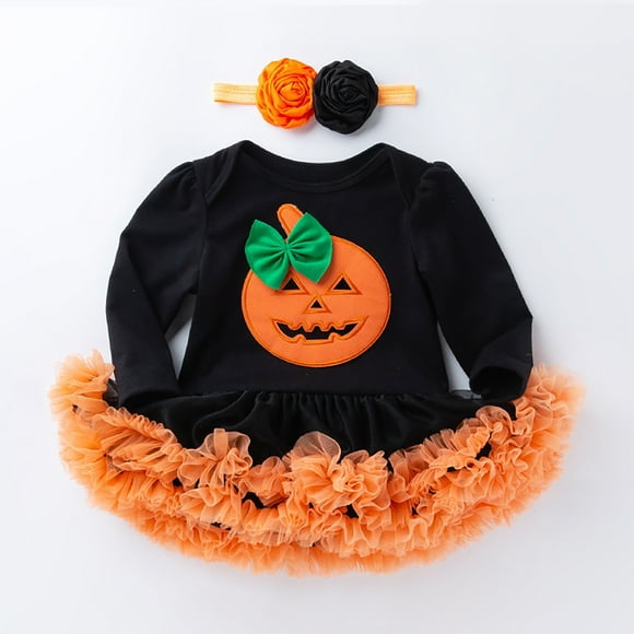 EnJoCho Baby Girls Open Shoulder Poncho Dress Halloween Cartoon Print Bodysuit Soft Knit Princess Dress Comfy Outfit