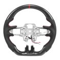 thumbnail image 2 of Carbon Fiber Steering Wheel Heated Steering Wheel Steering Wheel For  Finger Ridges Steering Wheel Car Modified Accessory Carbon Fiber Heated Steering Wheel Fit For   EcoBoost GT, 2 of 8