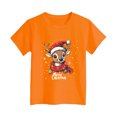 thumbnail image 4 of Xyant Christmas Shirts Kids, Boys Girls Reindeer Merry Christmas Print Short Sleeve Funny Graphic T Shirts Toddler Xmas Holiday Tees Gift Tops, Size 5-6 Years, 4 of 4