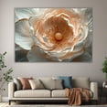 thumbnail image 6 of Mudket White and Peach Peony Canvas Wall Art, Framed Floral Print, Ready to Hang Wall Decor for Living Room Office, Modern Luxury Artwork - 12"L x 8"W, 6 of 10