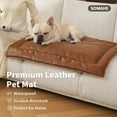 thumbnail image 6 of Dog   ed for Crate Puppy   eds PU Leather Crate Pad Mat for Medium Dogs Waterproof Anti-Slip Polyester Fi  erfill 27.5×35.4×1inch   rown, 6 of 9