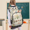 thumbnail image 7 of FORMRS Unisex School Backpack 17" Student Travel Bag with Laptop Compartment, Beige Wildflowers, 7 of 7