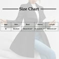 thumbnail image 3 of Women's Solid Color Fall and Winter Lapel Coat Slim Long Fashion Lapel Woolen Coat Coffee M, 3 of 9