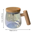 thumbnail image 4 of Taza de café de vidrio con agitación Zhouqiannn, preparación automática de café instantáneo, leche, leche de soja, taza de agua con tapa, compatible con máquina para batir, utensilios para batidora, 4 of 8