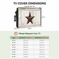 thumbnail image 3 of Outdoor TV Cover 30 to 32 Inches, American Country Star Berry Farmhouse Retro Beige Wood Grain Waterproof TV Cover with Remote Control Pocket, Flat Screen TV Cover Protector for Outside TV, 3 of 6