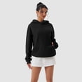 thumbnail image 2 of OQQ Women's Hooded Pullover Sweatshirt - Long Sleeve - Fashionable Fall/Winter Top with Front Pockets Design, 2 of 7