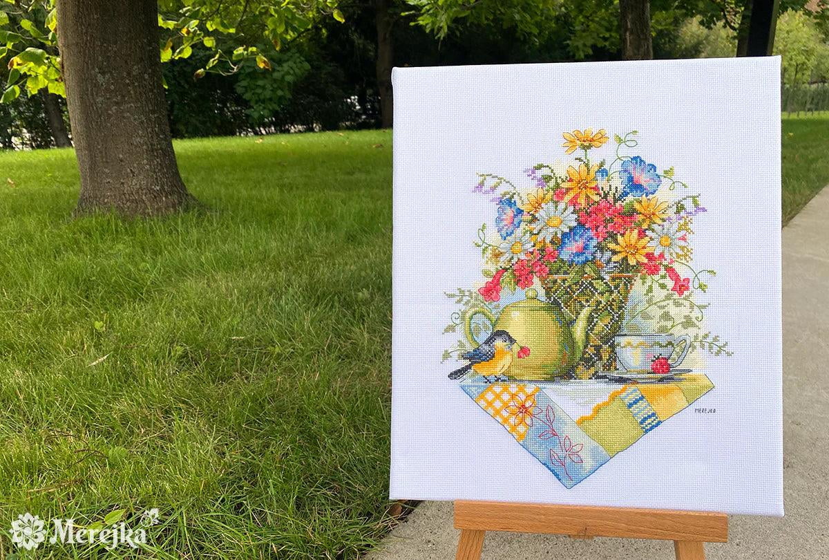 Wildflower Tea K-198 Counted Cross-Stitch Kit